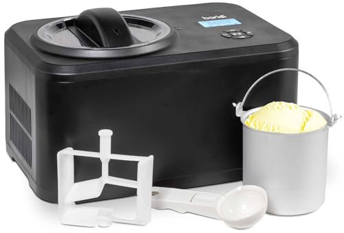 Ice Cream Machine with Fast Freeze Compressor Cooling (Black, 1.5L)