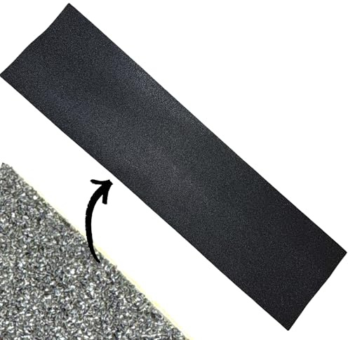 Fantic26 Cinta de agarre para patinete de acrobacias I Park I Kids I Trick I Tret I Roller I Papel de lija antideslizante 58,5 cm I Apto para cubiertas de hasta 58,5 cm x 15,5 cm (HD Heavy Duty Negro)