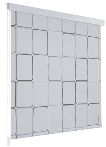 Tidyard Store Roulant de Douche 160x240 cm Carré Baignoire Bain Store, Rideau de Douche, Rideau de Bain Pare-Bain pour Salle de Bain