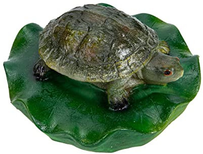 UPKOCH 2 Pièces Ornements flottants Simulation Petite Tortue Statue de Tortue décorations de Bassin de Jardin décorations d'étang en Plein air décoration de Flotteur d'étang résine