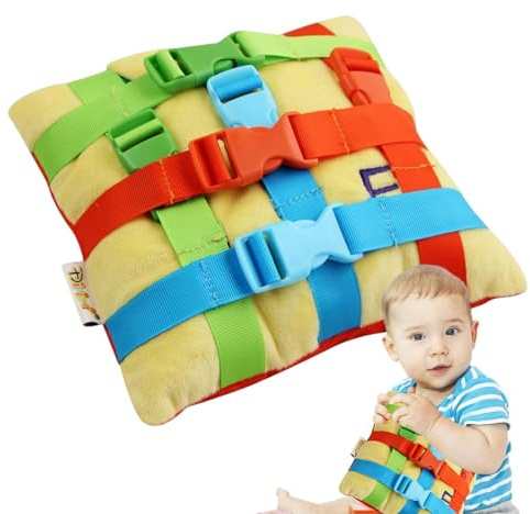 Loop Plush - 20 X 20 Cm, Learning Activity Toy, Fine Motor Skills Development, Problem Solving Educational Pillow | Home Classroom Teaching Aid For