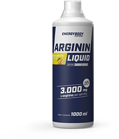 Energybody L-Arginin Liquid, Orange-Limette, 1000 ml, hochkonzentriert