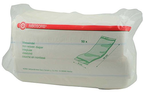 50x Noba Vlieswindel RIBOSORB®, Windeln, Vorlagen, Einlagen, Inkontinenz, 11 x 37 cm