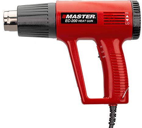 Master Appliance EC-200 Variable Temperature Heat Gun, Hot Air Gun, 120V, 10 Amps, 1200W, for shrink wrap, wire connectors, shrink tubing, crafts, stripping paint