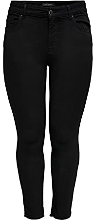 ONLY Carmakoma Pantalones Vaqueros para Mujer Carwilly Reg ANK Skinny Black Noos, Negro, 42W x 32L