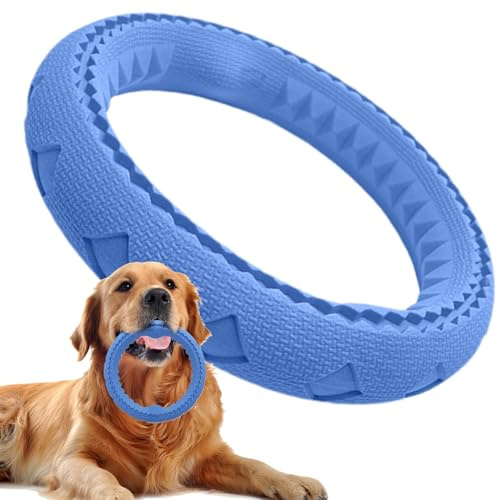 Generisch Anillo masticable para perros, anillo de goma suave, juguete para masticar, dentición, morder, caza, juguete de entrenamiento, juguete interactivo para mascotas, juguete para masticar