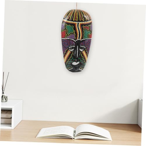 UTHCLO Máscara de Madera Decorativa para Pared Adorno Artesanal Africano de Tribal Aleatorio para Decoración de Bares Tiki y Étnicos