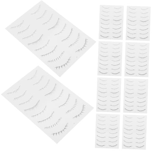HAMPPLIES 10 fogli Adesivi per Ciglia Finte Inferiori per Trucco Donna Sticker Semplici da Usare per Migliorare Aspetto delle Ciglia Soluzione Veloce per Stile Naturale e Cura Occhi