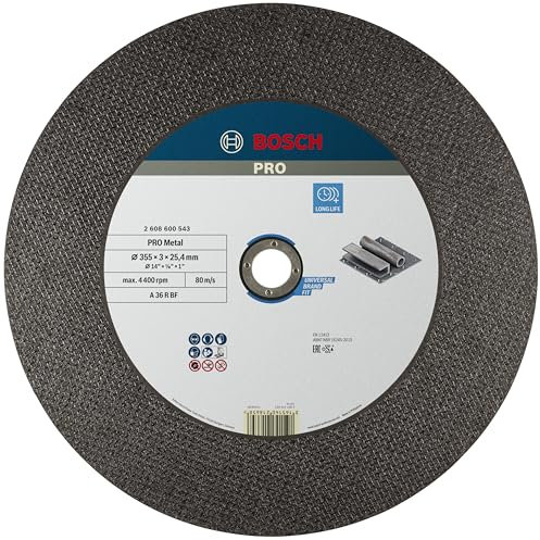 Bosch 2 608 600 543 - Disco de corte recto Expert for Metal - A 36 R BF, 350 mm, 25,40 mm, 2,8 mm (pack de 1)