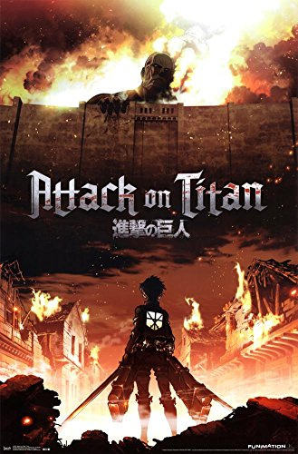 Trends International Attack on Titan - Fire Wall Poster, 22.375 x 34, Unframed Version