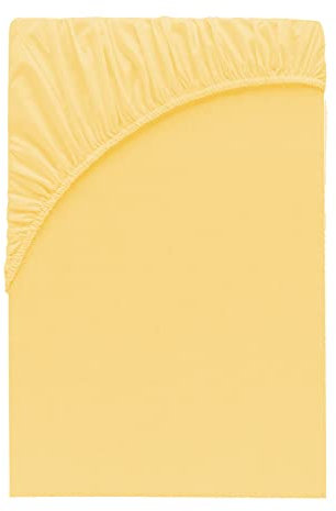 Class Home Collection Spannbettlaken 140x200cm - 160x200cm Jersey Baumwolle Maisgelb