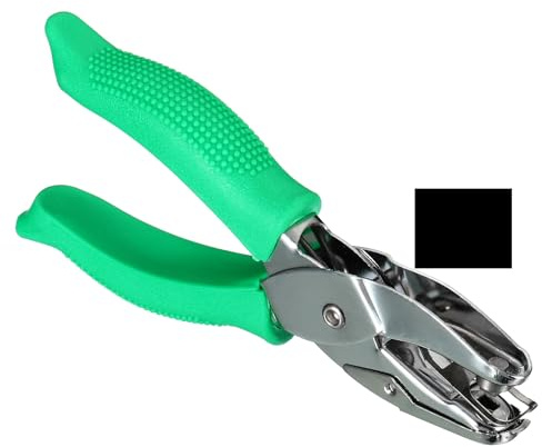 PATIKIL 0.2 Singolo Foro Punzone Manuale Foro Punzonatrice con Morbido Presa Quadrato Forma Metallo Carta Punzonatrice per fai da te Artigianato Album Ricordi Biglietto Verde