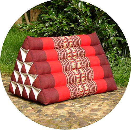 Cuscino per Schienale del Letto Cuscino per Tiro Cuscino Triangolare Imbottito in Kapok Naturale Cuscino per Poggiatesta Cuscino Tailandese per Guardare la TV e Leggere, 17 Colori (Colore : N, Dimen