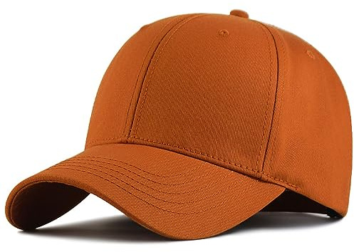 Oversize XXL Baseball Cap Cotton Big Head Hats Solid Color Large Head Hats Plus Size Hat Adjustable 23-25.5 Orange