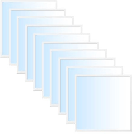 WSU Lights 10x LED Panel, Deckenleuchte, 62x62cm, 4400lm, 6000K, 40W, inkl. Trafo, Rasterleuchten, Einlegeleuchte, Büroleuchten (6000K, 10 Stück)