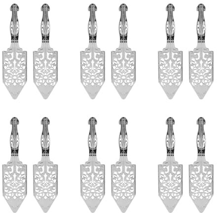 AutoSwan Cucharas de Absenta de 12 Piezas, Kit de Fabricación de Cucharas de Cócteles de Absenta de Acero Inoxidable Gotero Gótico para Fuente de Absenta