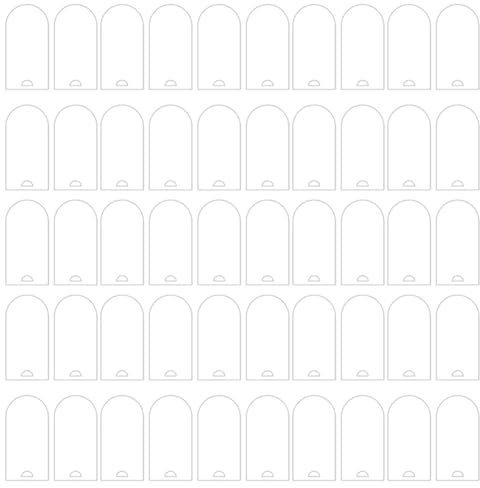 Sudemota 50 Stk. Matte Acryl Hochzeitskarten- Acryl Namensschild Bogen Leere Hochzeitsdekoration Tischkarten DIY Platzkarte