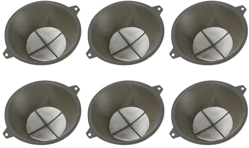 Grey (153 * 58mm) 6 PCS Cone Paint Filter 100# Grid Plastic Strainer, Fine Mesh Industrial Paint Filter, Reusable Strainer Funnel for Water Based Oil Paints, Dia Nylon Mesh Net