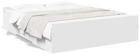 Faroom Estructura de Cama 150x200 cm-Type-2 con Cajones Cama Individual Marco de Cama Madera con Cajones Cama para Adultos, Niños y Adolesces Blanca