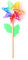 Uqezagpa Windmühle für Kinder, Gartendekoration, 7 Blätter, bunt, für den Außenbereich