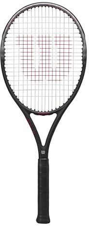Wilson Pro Staff Precision 100 Tennis Racket, Precision Mastery and Vibration Control, With an Ergonomic Handle, Colour: Black/Red/White, Size: 2