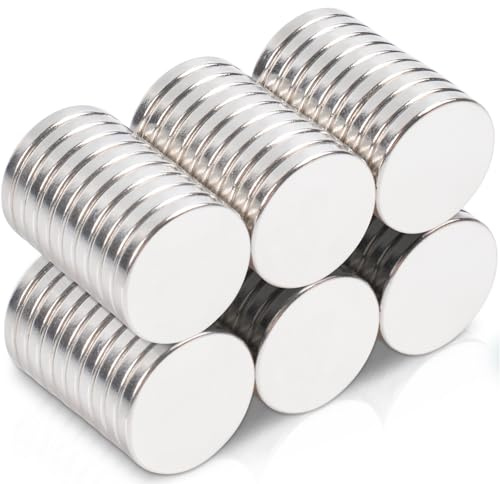 60 stycken magneter, starka, 15 x 2 mm, neodymmagneter, extra starka, magneter för kylskåp, magnettavla, whiteboard, kontor, hantverk