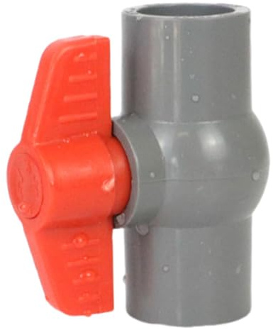 JISADER Válvula de bola de PVC Tipada de dos vías Tipado T Rellegador T Maneja Válvula de cierre de agua para el tratamiento del tratamiento de agua El, 63mm