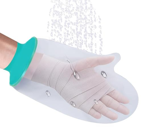Hand Cast Cover - Waterproof Hand Cover for Shower, Soft Comfortable Cast Protectors for Wrist, Finger, Reusable Plaster Cast Bag for Wound Care, S-urgery Recovery & Injury Protection