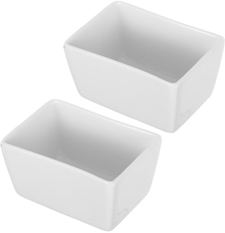 HOODANCOS 2 Piezas Azucarero Rectangular De Cerámica Para Sobres De Azúcar Bandeja Para Salsa, 170 Ml, Diseño Minimalista, Fácil Limpieza y Almacenamiento Versátil Para Cocina y Comedor