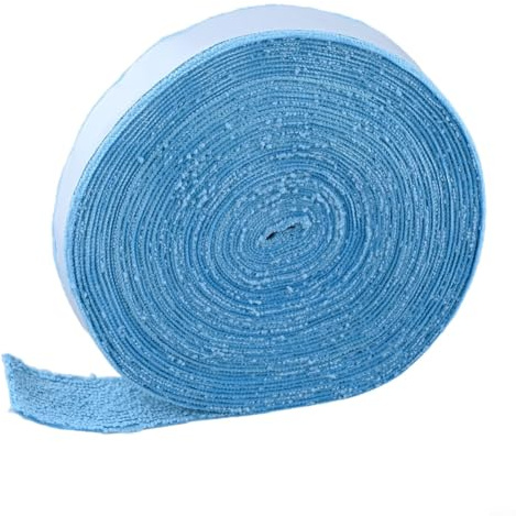 Cinta de agarre de microfibra antideslizante para raqueta de bádminton, cinta de envoltura de tenis para mejorar el control del jugador (azul)