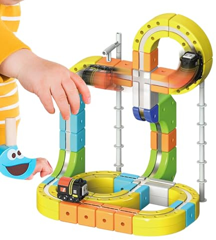 Juego De Tren Eléctrico | Juguete Educativo Stem Magnético 3D,Set De Trenes para Niños,Regalo Cumpleaños Navidad Viajes Escuela Infantil Casa Colegio Niños Niñas