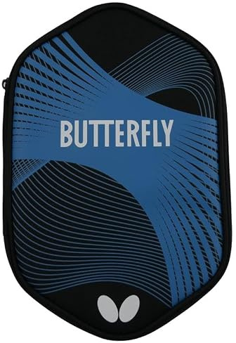 Butterfly NEW Curve Table Tennis Bat Case | Premium Racket Cover for 2 Rackets & 6 Balls | Round Nylon 600D Ping Pong Bat | Durable & Lightweight