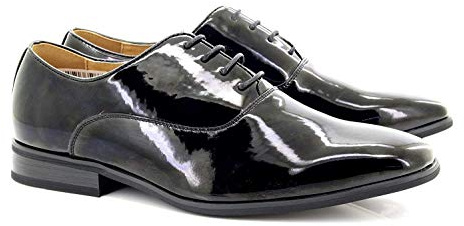 Mens Evening / Uniform / Oxford shoes Black Patent size 8