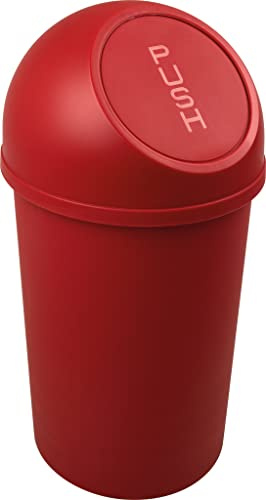 Helit H2401125 – tryck-avfallsbehållare flip 13L, röd