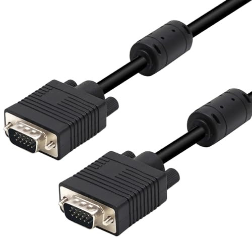 Waytex 27208 Câble 20,00 m Mâle/Mâle, Câble VGA (15 broches) full HD 1080p, compatible 3D pour ordinateur, écran, moniteur, rétroprojecteur