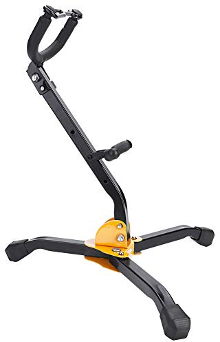 POCREATION Anti- Saxophone Stand, Adjustable Sax Stand, Metal Foldable Sax Tripod Stand for Both and Tenor Sax