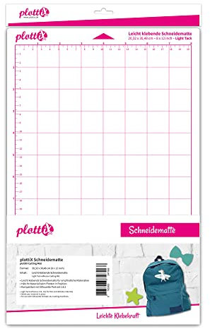 plottix 105008 Schneidematte, Kunststoff, Transparent, 20,32 x 30,48 cm