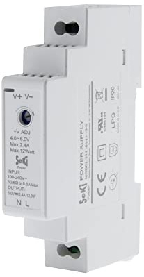 SeKi Hutschienen-Netzteil H-15-5 - 5V - 2,4A - 12W DIN Rail - DIN Schienen Netzteil, 12 Watt (2,4A)