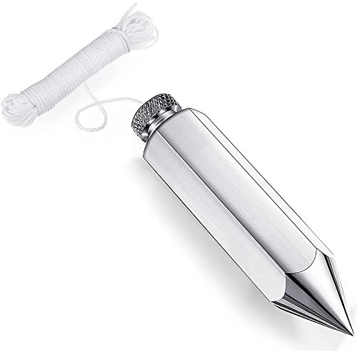 Nudiuhis Plomada de Acero Hexagonal Plomada de General Recto de Mensajero de 4,5 M para TopóGrafos, ExcavacióN