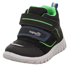Superfit Jungen Sport7 Mini Sneaker, Schwarz Grün 0000, 20 EU Schmal