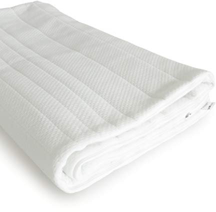 AM Qualitätsmatratzen Topper Bezug 120x200 4-6 cm Kernhöhe - Made in Germany & Oeko-TEX Siegel - Allergiker Topperbezug 120x200cm aus Doppeltuch mit Klimafaser versteppt & 4-seitigem Reißverschluss