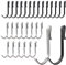 HLIWS Gancho para Mampara de Ducha-30 Piezas 4mm Soporte Toallas Pared,Colgadores de Puerta Ganchos,Ganchos en forma de S de acero inoxidable(15 negro,15 plateado)