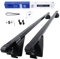 DGH SYSTEM Kompletter Stahl-Dachträger Relingträger Easy Line Advanced 120 cm kompatibel mit Skoda Octavia III Kombi 2013-2019 mit offener Dachreling, abschließbar, Nutzlast 90 kg