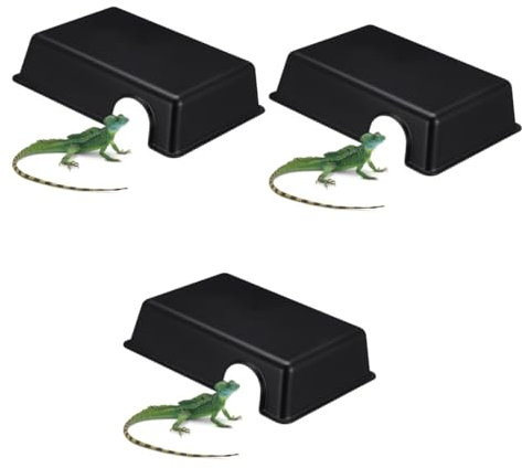 FRCOLOR 3stücke Plastik Höhle Für Reptilien Realistisches Versteck Für Schildkröten Und Hermit-krabben Langlebige Dekoration Für Aquarium Und Komfortabler Lebensraum Für Haustiere