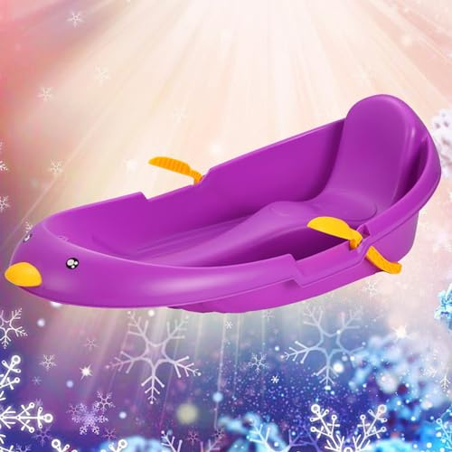 Thickened Wear-Resistant Sledge, Children's Snowboard Sledge, Adult Sledge with Backrest, Winter Snow Sleds