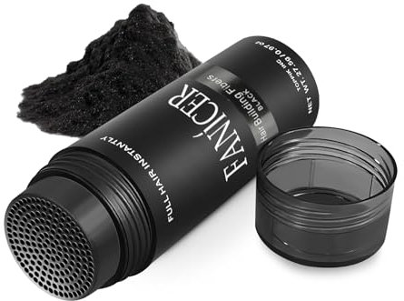 Fibre capelli,Polvere Volumizzante Capelli,Polvere anti diradamento per capelli fini,per l'infoltimento dei capelli,per Uomo e Donna,27.5g(nero)