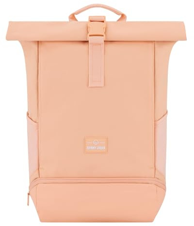Johnny Urban Rucksack Damen & Herren Orange - Allen Medium - Rolltop Mit Laptopfach für Uni Fahrrad Business - 15L - Wasserabweisend