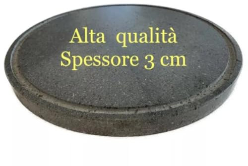 PIASTRA PER BARBECUE ROTONDA IN PIETRA LAVICA OLLARE MISURA 55 CM SPESSORE 3CM