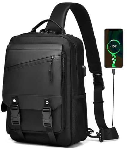 Leaper Anti-Theft Crossbody Sling Bag: 3s quick-open lock, hidden zippered