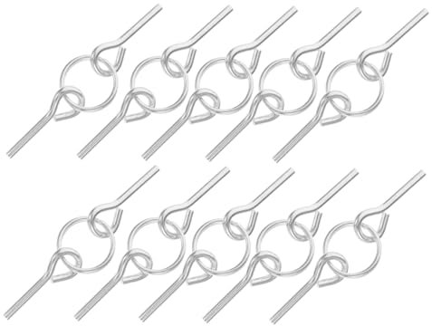 LAPYAPPE Lot de 10 Clous Résistants À l'usure Anneau De Corde avec Goupille Goupille De Connexion Extérieure Accessoires De Tente De Camping Goupille De Connexion De Corde